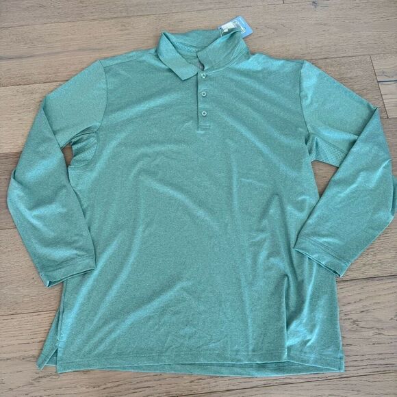 Men's Soltek Ice Long Sleeve Heather Polo size xxl - Picture 2 of 5